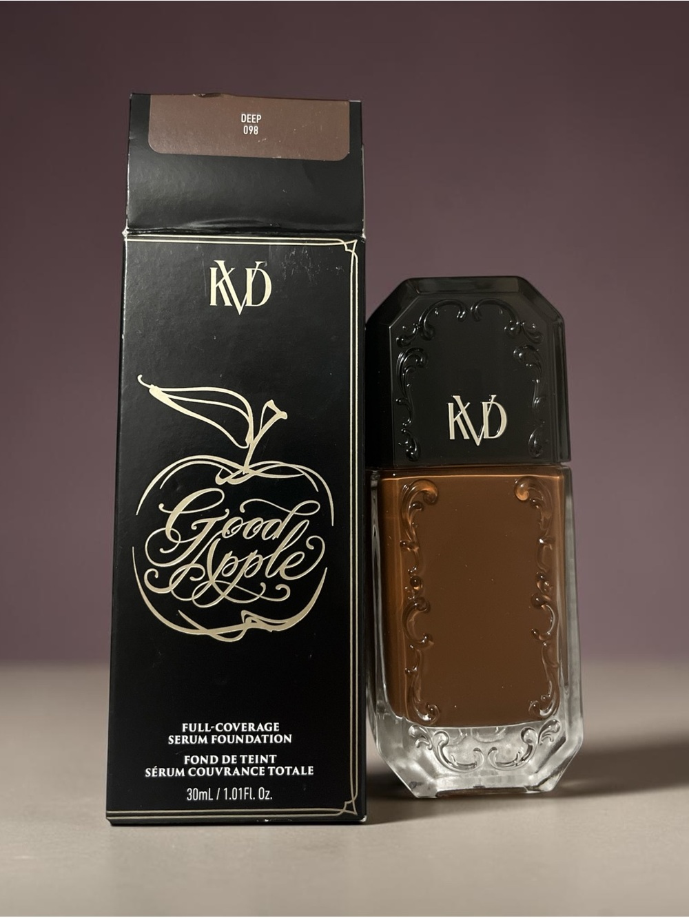 KVD Good Apple Full-Coverage Serum Foundation — Deep 098 (Brown)